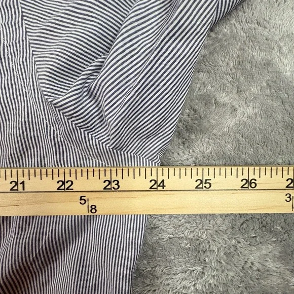 Ermenegildo Zegna Men's XL‎ Dress Shirt Blue/Gray Striped LS SEE DESCRIPTION - Picture 13 of 16